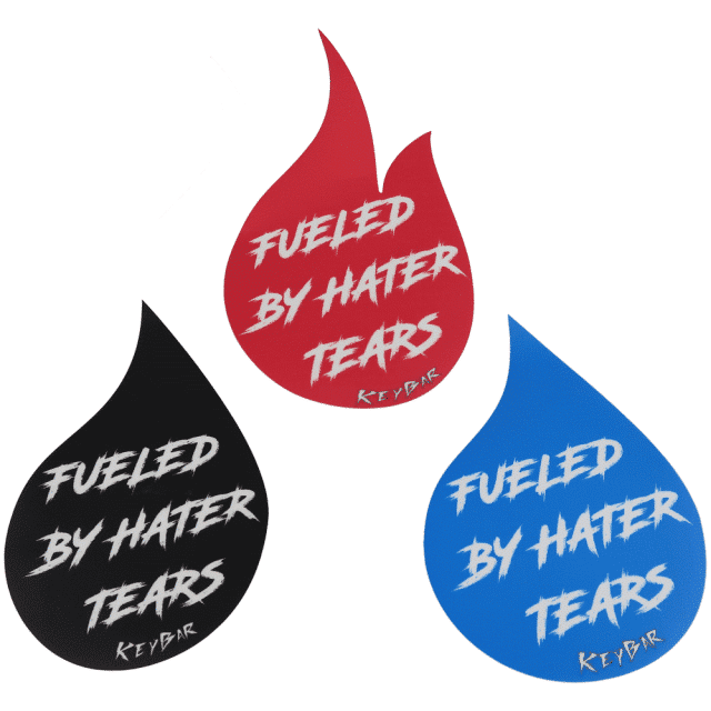 Black,-Red-and-Blue-Fueled-By-Hater-Tears-Vinyl-Stickers-by-KeyBar-Key-Organizer-EDC-Tool