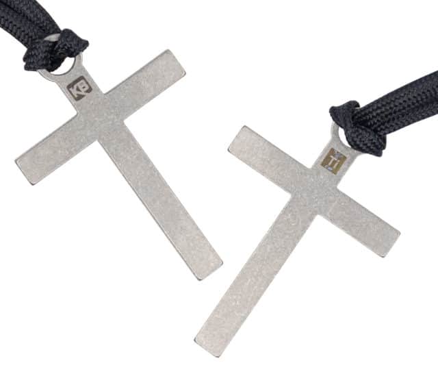 Titanium Stonewashed Cross Bead / Zipper Pull by KeyBar
