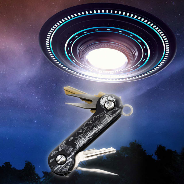 Alien Encounters Black Anodized Aluminum KeyBar