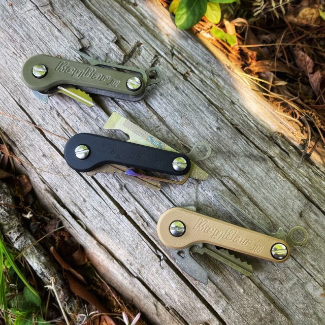 G10 and Titanium KeyBar JRs Coyote Brown OD Green Black