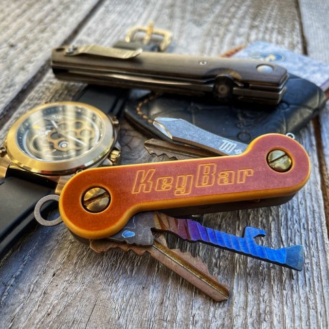 Westinghouse Butterscotch Micarta and Titanium KeyBar