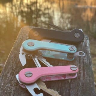 Black Anodized Aluminum with Pink and Teal JR
