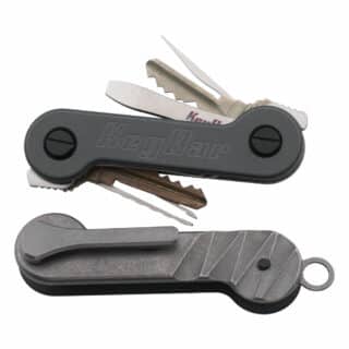 Gray-G10-Half-Carved-Titanium-Milled-Clip-KeyBar
